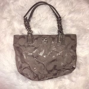 Silver Coach Bag